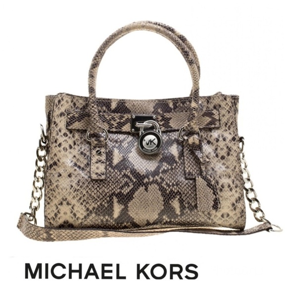 Michael Kors Hamilton Python Satchel - Picture 1 of 5
